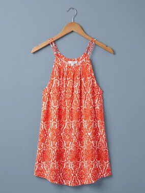 Joie Amarey B Spicy Orange Print Tank Top Size XS NWT